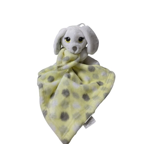 Little Beginnings Other - Little Beginnings Plush Puppy Lovey Comfort Security Blanket Yellow/Gray Polka